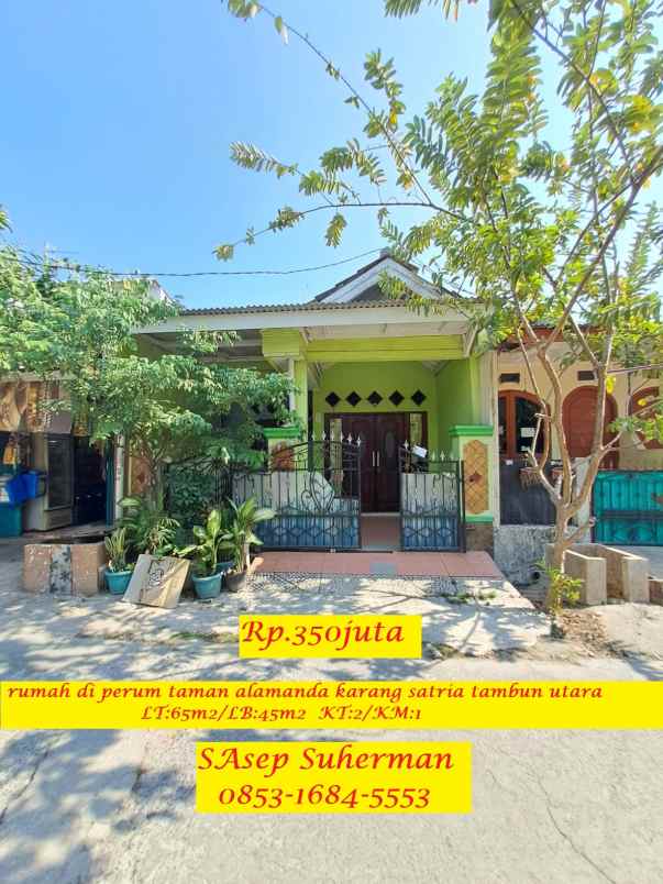 dijual rumah alamanda karang satria