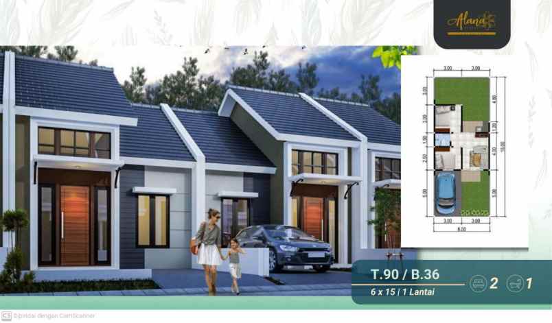 dijual rumah alana regency tambak oso