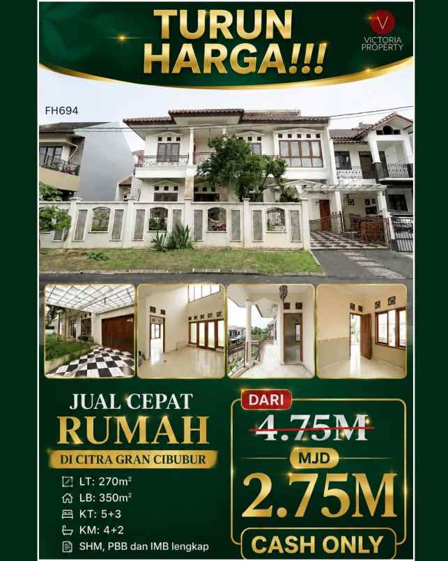 dijual rumah citragran cibubur