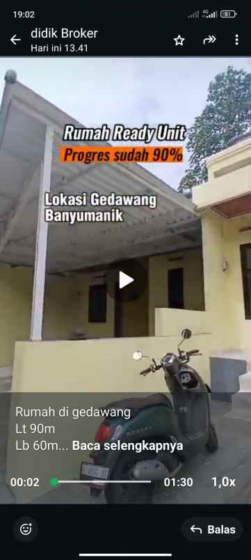 dijual rumah di gedawang banyumanik semarang