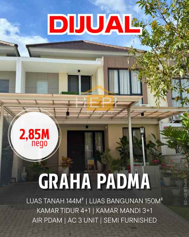 dijual rumah di graha padma semarang