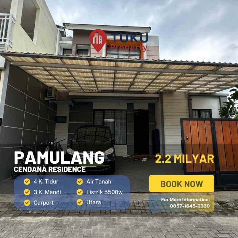 dijual rumah hook full furnished di cendana residence
