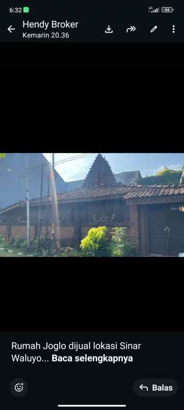 dijual rumah joglo di sinar waluyo semarang