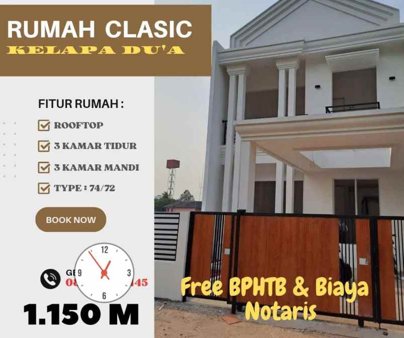 dijual rumah kelapa dua depok