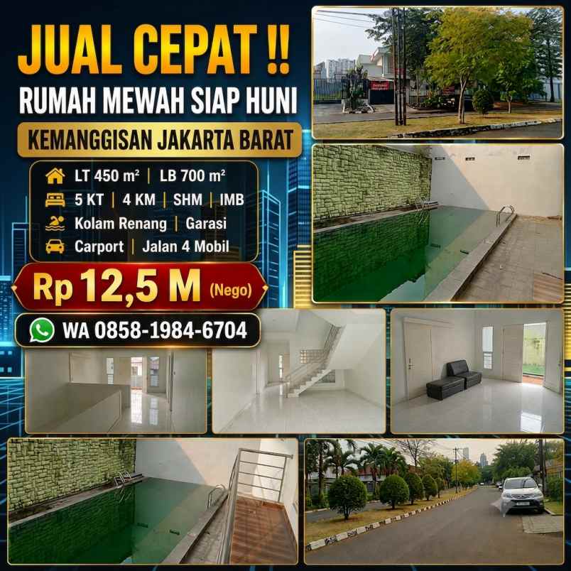 dijual rumah kemanggisan jakarta barat