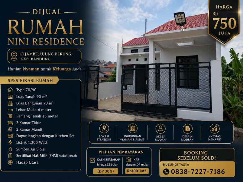 dijual rumah komplek cijambe