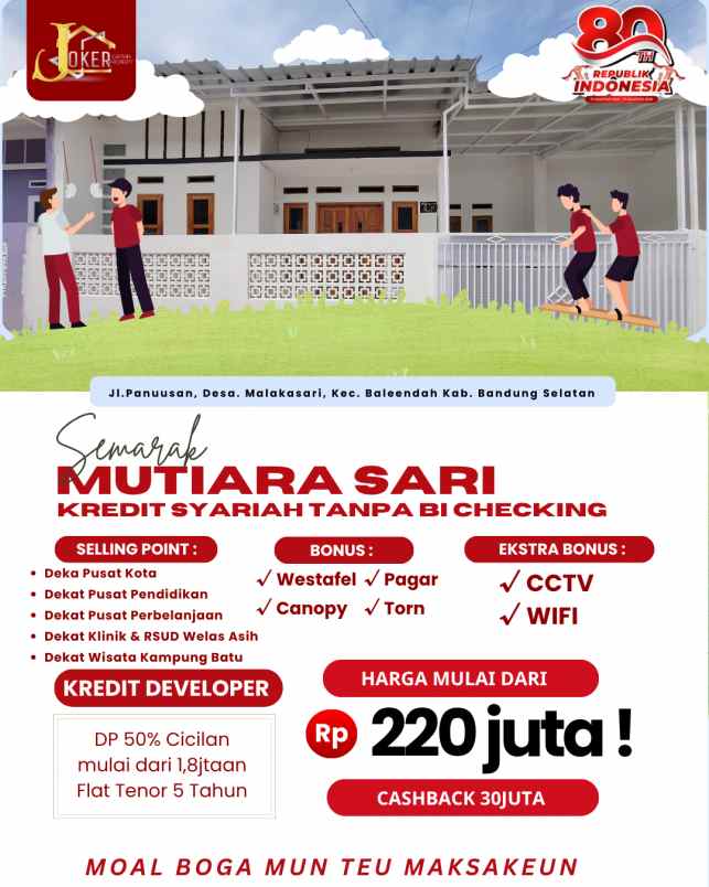 dijual rumah lokasi di jl panuusan desa