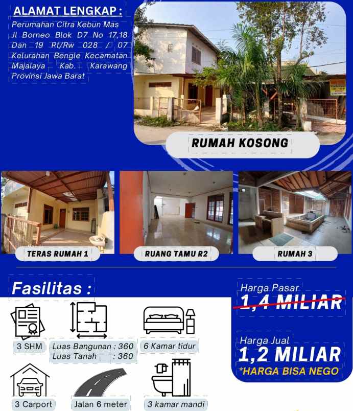 dijual rumah murah lokasi bagus majalaya karawang