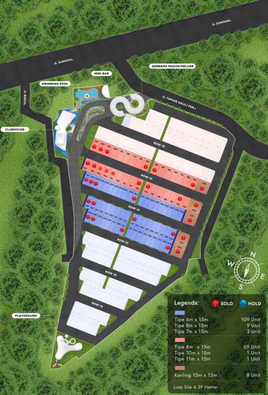 dijual rumah pacific palace jalan besar