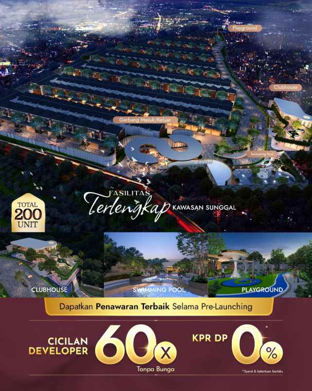 dijual rumah pacific palace jalan besar