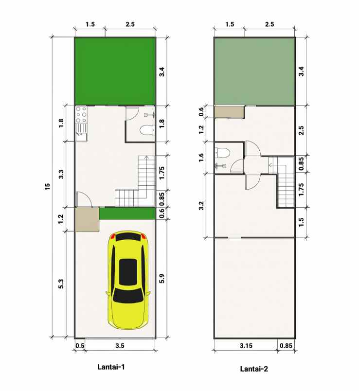 dijual rumah perumahan gunung anyar emas