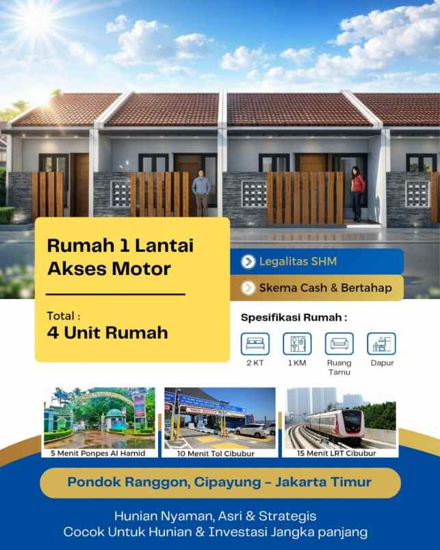 dijual rumah pondok ranggon