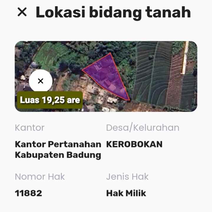 dijual tanah bumbak dauh