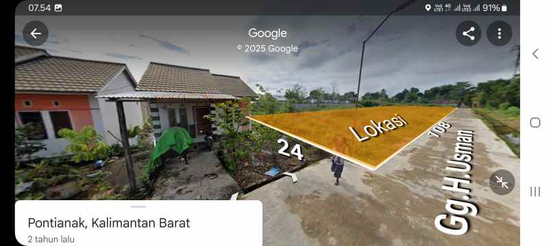 dijual tanah gahg h usman pal 5