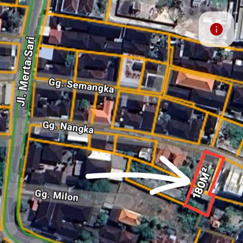 dijual tanah jl mertasari