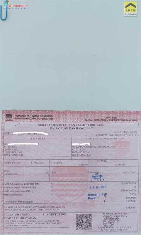 dijual tanah komplek ujungberung indah