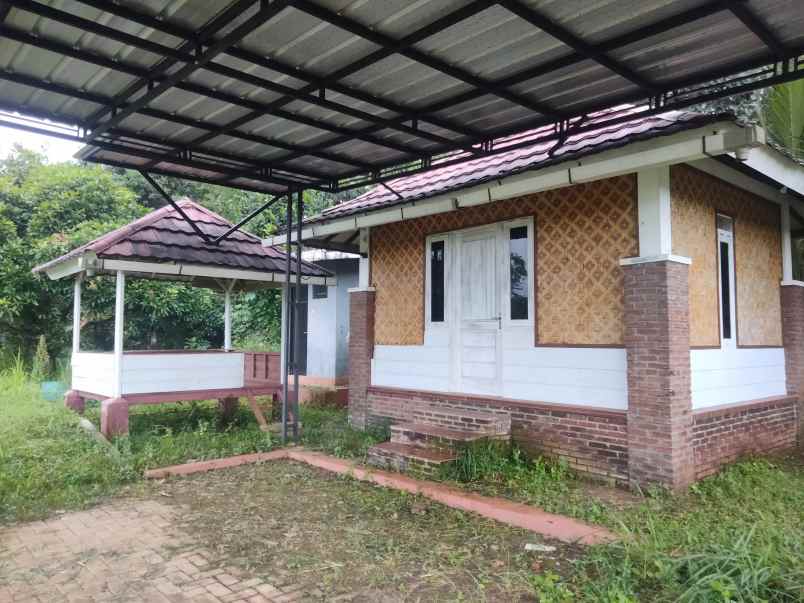 dijual tanah sudah ada bangunan gajebo saung di beber
