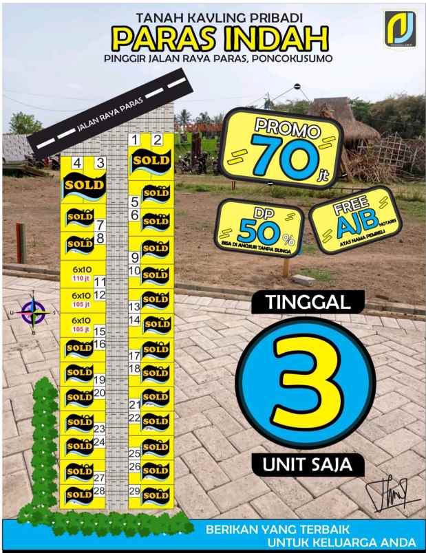 dijual tanah wonomulyo