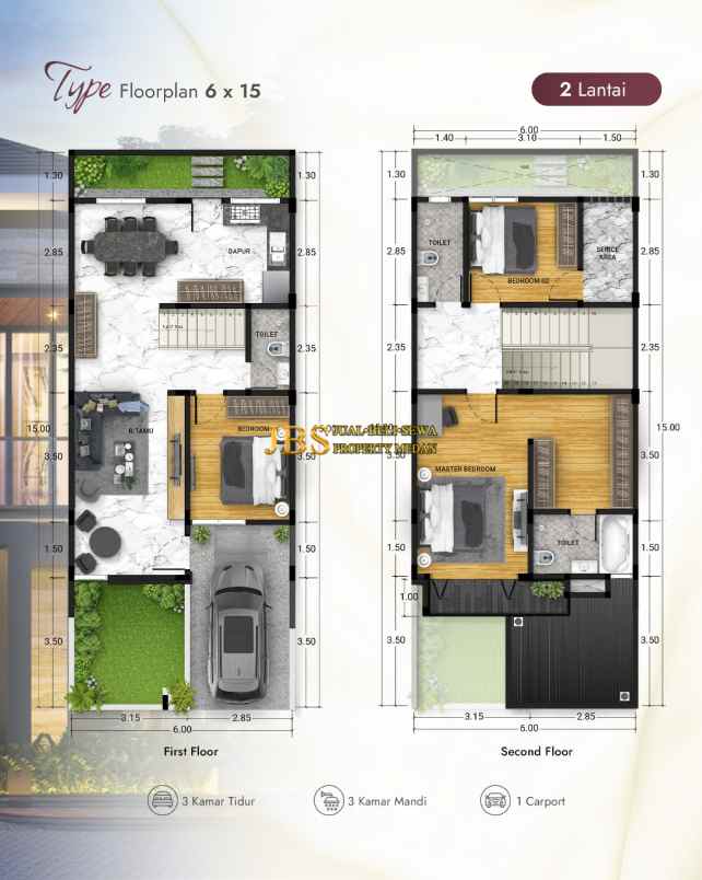 dijual villa pacific palace jalan besar