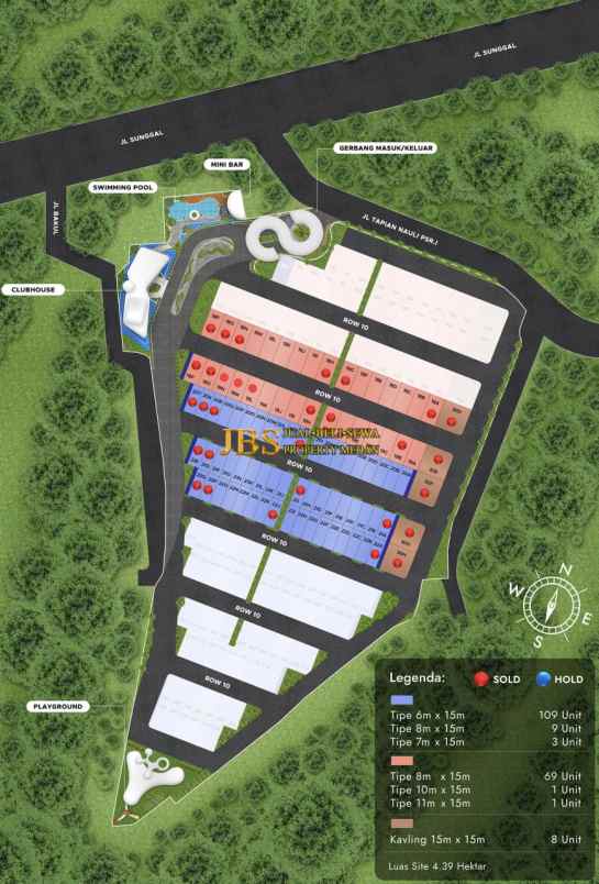 dijual villa pacific palace jalan besar