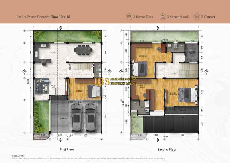dijual villa pacific palace jalan besar
