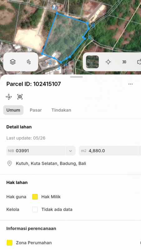 disewakan tanah jl perum beranda bukit