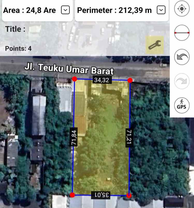 disewakan tanah teuku umar barat