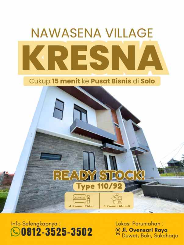 perumahan cluster 2 lantai dekat solo