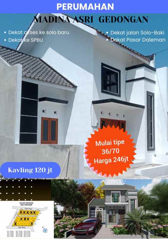 perumahan modern murah di gedongan baki sukoharjo