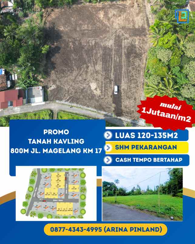 promo tanah kavling 800 meter jl magelang km 17