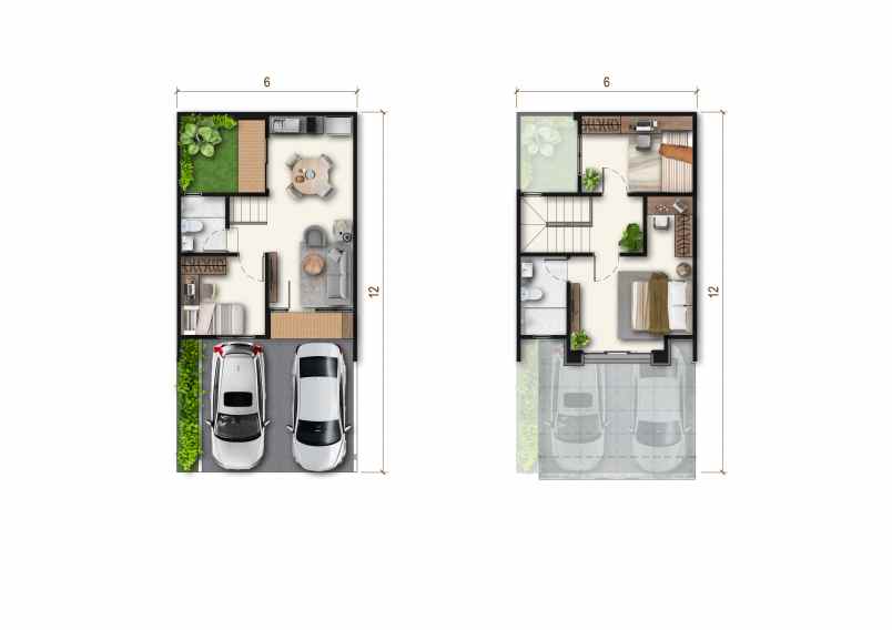 rumah 3 kt 2 km premier promenade tipe violet