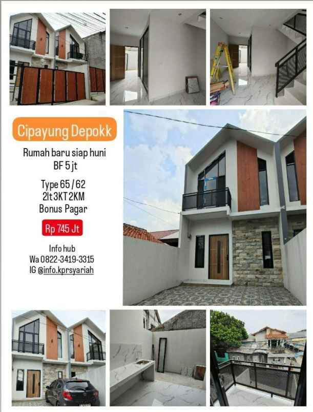 rumah baru cipayung depok bf 5jt langsung ditempati