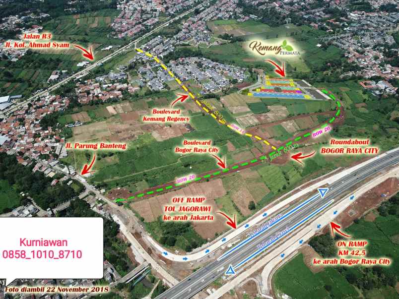 rumah bogor raya city samping