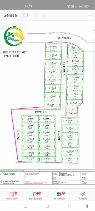 rumah jl nangka kupu kel