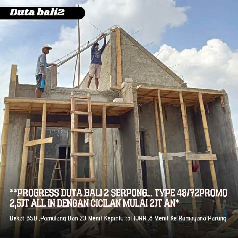 rumah minimalis dp rendah di gunung sindur