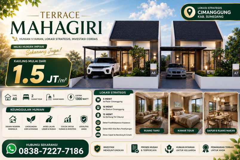rumah siap bangung di cimanggung mulai dari 400jt