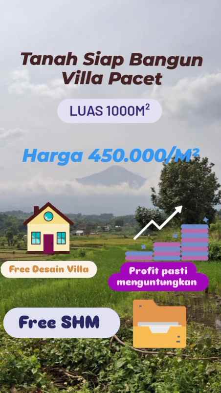 tanah investasi kawasan pacet free desain villa pacet