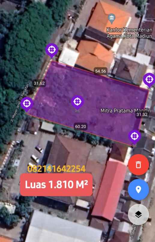 tanah jl soekarno hatta demangan