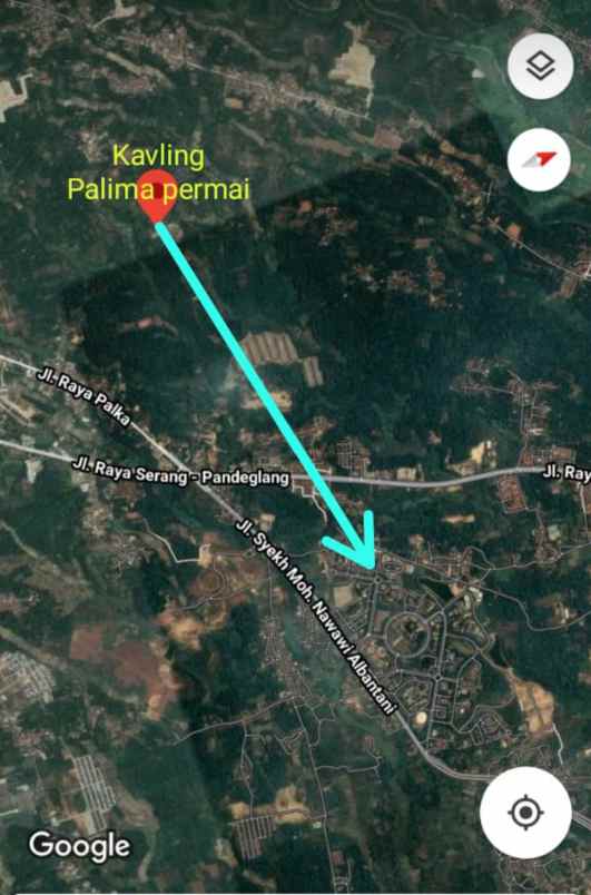 tanah jln raya palka prov banten