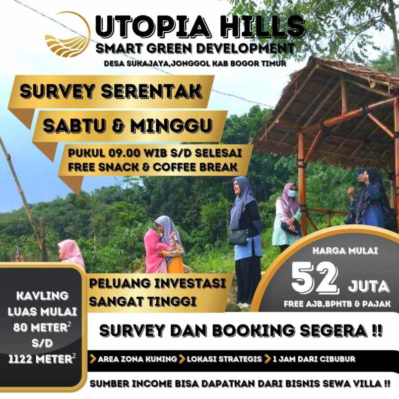 tanah kavling utopia hills puncak 2 bogor