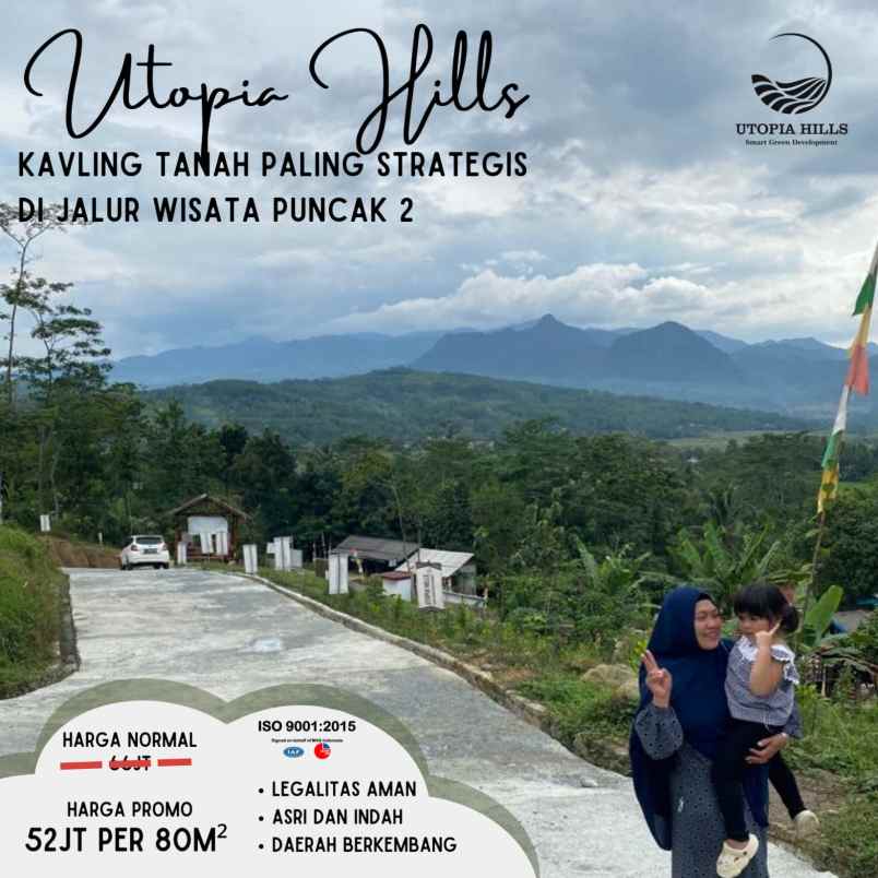 tanah kavling utopia hills puncak 2 bogor