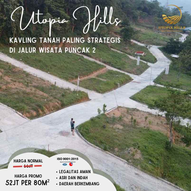 tanah kavling utopia hills puncak 2 bogor