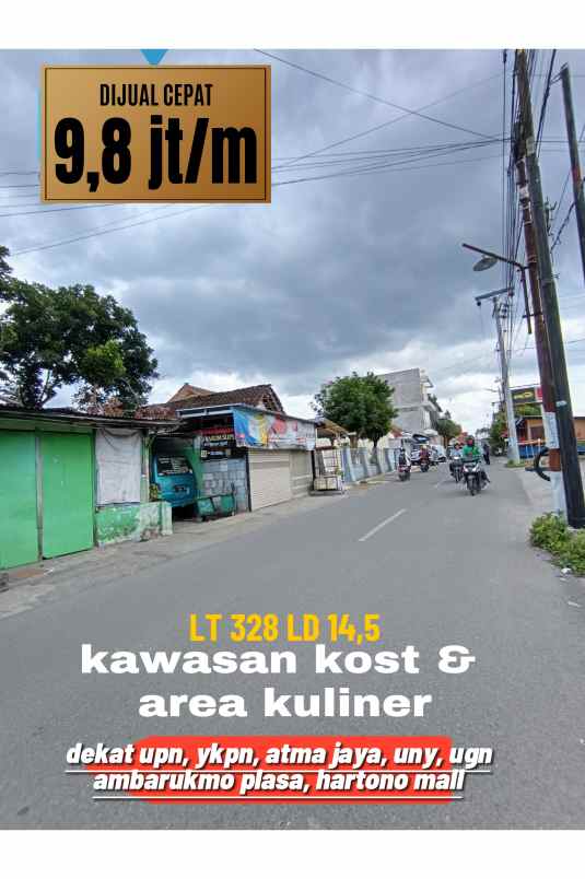 tanah lokasi sangat strategis di utara ambarukmo plaza