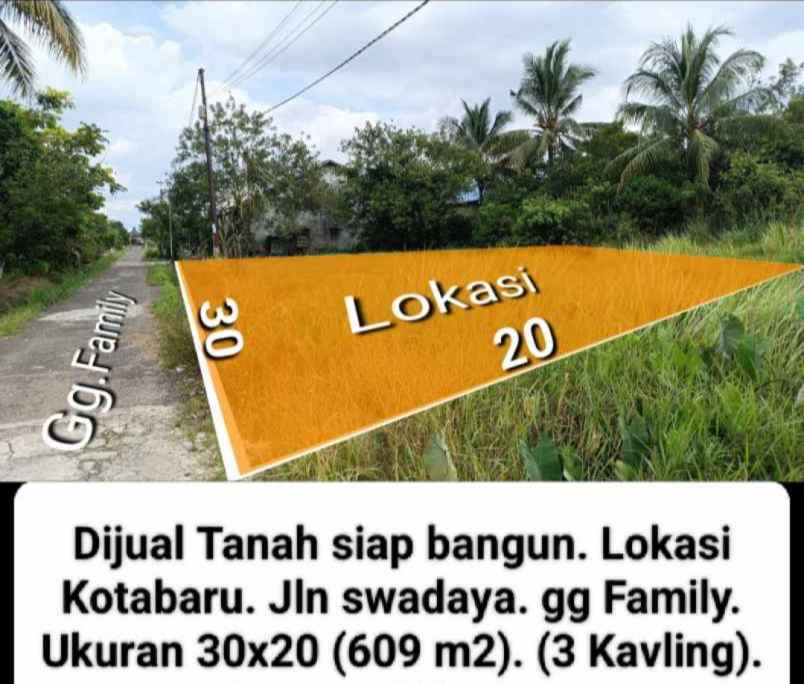 tanah murah 3 kavling kotabaru ujung 390 jt nego