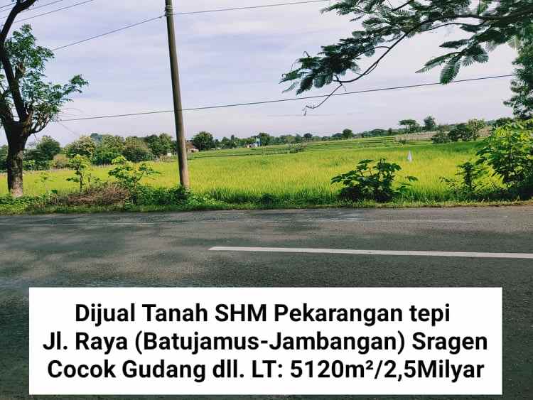 tanah tepi jl raya batujamus