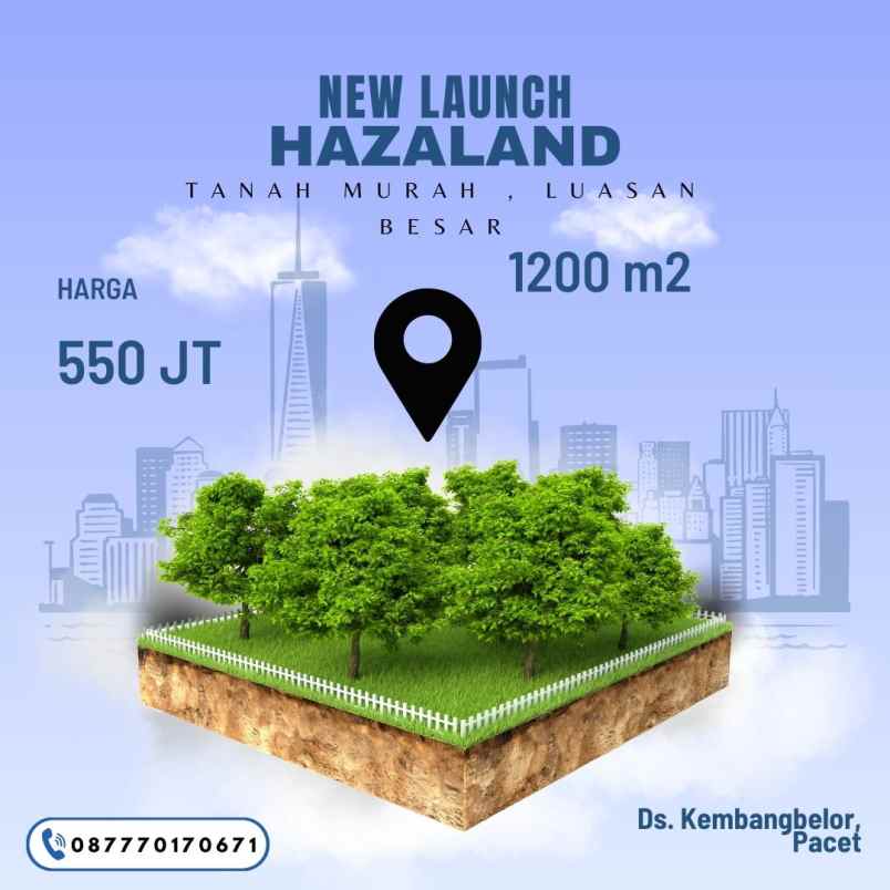 tanah villa pacet luasan besar 1200m2