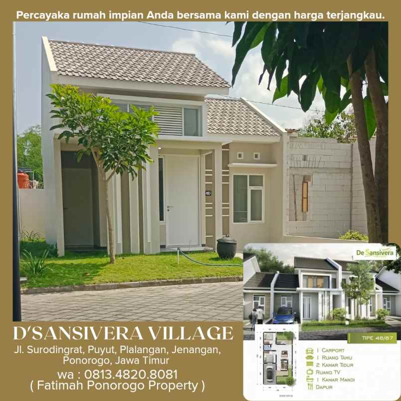 asri dan nyaman rumah syariah minimalis ponorogo