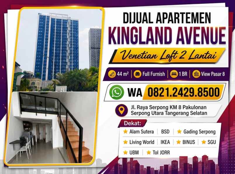 dijual apartemen serpong utara tangerang