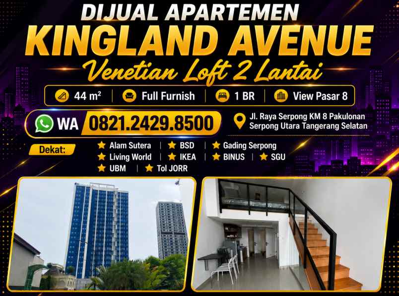 dijual apartemen serpong utara tangerang