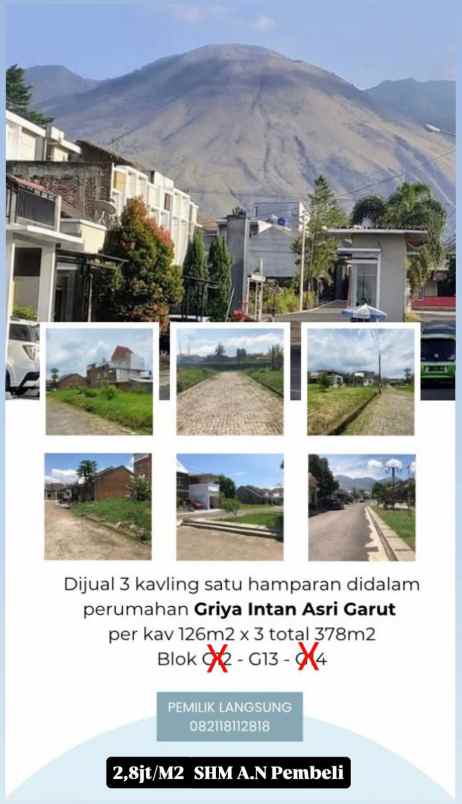 dijual kav siap bangun didalam perumahan